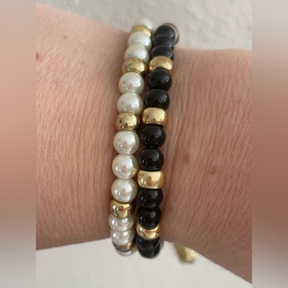 J Crew Bead and Tassel Stretch Bracelets with Charms - Picture 8 of 11